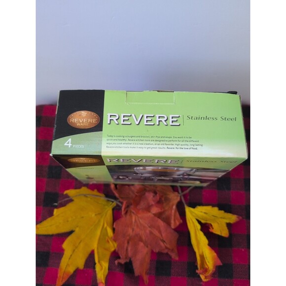 Revere Ware Stainless Steel Warmer Set 4 Pc Fondue Sauce Server NEW in Box World - Picture 2 of 10